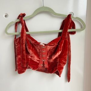 For Love and Lemons Red Velvet Top!